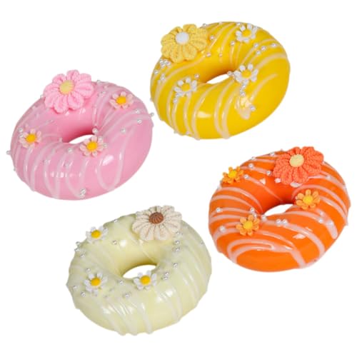 CORHAD Ornament 4 Stück Simulations-Donut Donut-Modelle Essens Mit Künstlichen Donuts Gefälschte Simulation Donuts Künstlicher Nachtisch Fotografie Dessert Modell PVC Kuchen Brot von CORHAD