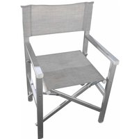 Cosma - Klappbarer Regiestuhl Sessel Stuhl aus Aluminium Mod. Siena grau von PLAYANESS