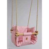 Hölzerne Schaukel, Babyschaukel, Erste Geburtstagsgeschenk, Schaukel Mit Hoher Rückenlehne, Spielzeug, Hängematten-Babyschaukel, Outdoor Indoor von COTTONBABYSWING