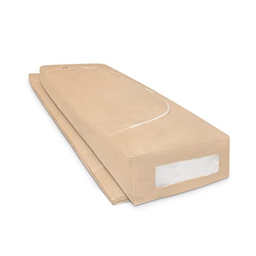 Cover it Unterbett Aufbewahrungsbox - Kleiderschrank Organizer für Bettdecken Beige 105x50x16cm - 2 Stück Klamotten Aufbewahrung Aufbewahrungstasche Kleidung Kleideraufbewahrung von COVER IT