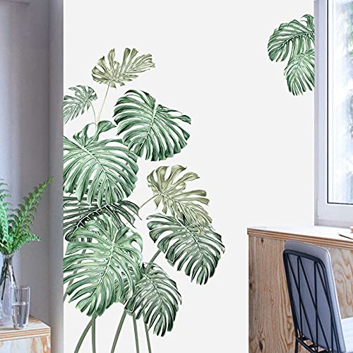COVPAW® Wandtattoo Wandaufkleber XXL Grüne Tropische Pflanzen Natur Palmen Blätter Wandsticker Wandbild Bilder Wohnzimmer Schlafzimmer Deco von COVPAW