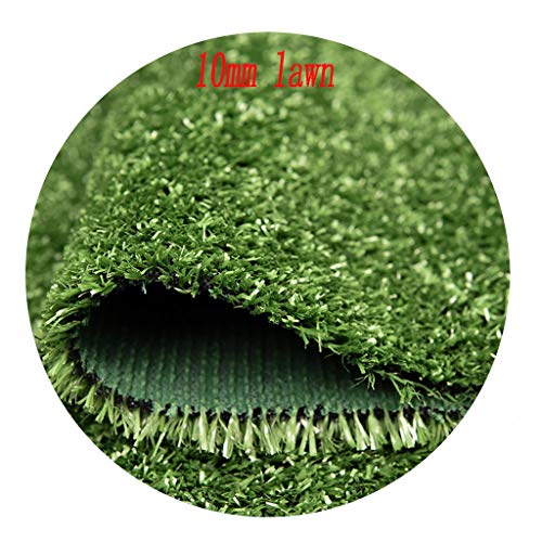 Gazon artificiel de jardin de 10 mm, faux tapis pour animaux de compagnie, fond vert antidérapant, tapis de gazon artificiel multifonction étanche avec cryptage von CQQRCULW