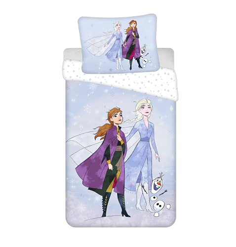 Disney Frozen Bettwäsche Eiskönigin Anna ELSA Kopfkissen Bettdecke für 135x200 von Jerry Fabrics