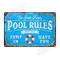 Schwimmbad Schild, Pool Dekor, Individuelles Metallschild, Personalisierte Geschenke von CRCRAP