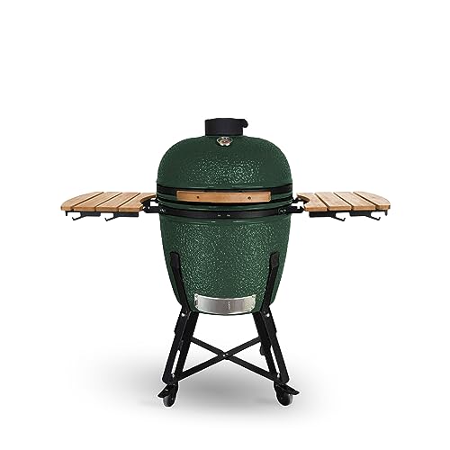 CREATE /BBQ KAMADO/Keramik Smoker Grill Grün 21 Zoll/Kann grillen, räuchern und kochen, mit Temperaturregler und zwei Lüftungsquellen von CREATE