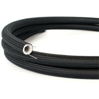 Creative-cables Italia - Creative-cables formbarer kabelkanal mit seidenstoff in der farbe schwarz - ng20rm04 von CREATIVE-CABLES ITALIA