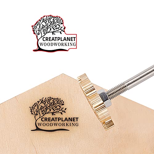 CREATPLANET Custom Holz Branding Eisen 1.2" Leder Branding Eisenstempel Individuelles Logo Hitze BBQ Stempel Mit Messingkopf&Holzgriff Zum Holzbearbeitung Handgefertigtes Design-Baum Des Lebens#5 von CREATPLANET