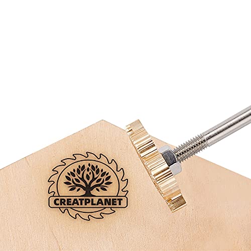 CREATPLANET Wood Branding Eisen 3cm Leder Branding Stempel Unregelmäßiges BBQ Heat Stempel Mit Messingkopf Und Holzgriff Für Holzbearbeitung,Backen Und Handgefertigtes Design-Baum Des Lebens#3 von CREATPLANET