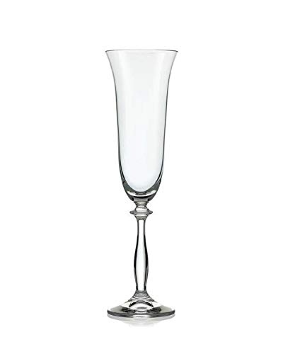 CRISTALICA Sekglas Angela 190ml Sekttulpe Schampus Prosecco Champagner Kristallglas von CRISTALICA