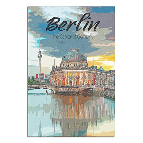 Berlin Deutschland Vintage Reiseposter Leinwand Wandkunst Poster Dekor Malerei Poster von CRONDUS