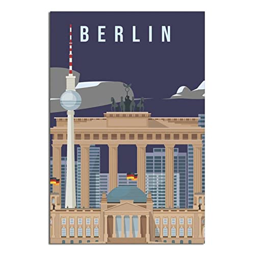 CRONDUS Berlin Vintage Reise Poster Leinwand Wandkunst Poster Dekor Malerei Poster von CRONDUS