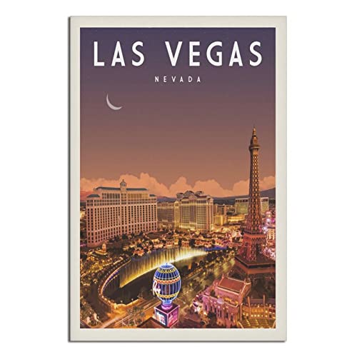 CRONDUS Las Vegas Nevada Vintage Reiseposter Leinwand Wandkunst Poster Dekor Malerei Poster von CRONDUS