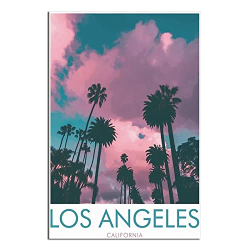Los Angeles California Vintage Reise Poster Leinwand Wandkunst Poster Dekor Gemälde Poster von CRONDUS