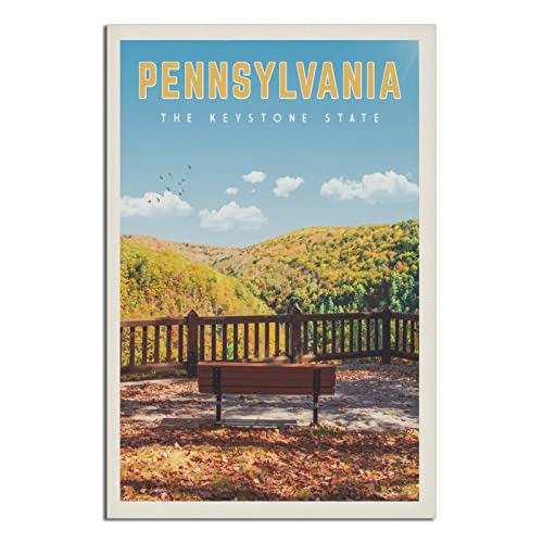 Pennsylvania Vintage Reiseposter Leinwand Wandkunst Poster Dekor Malerei Poster von CRONDUS