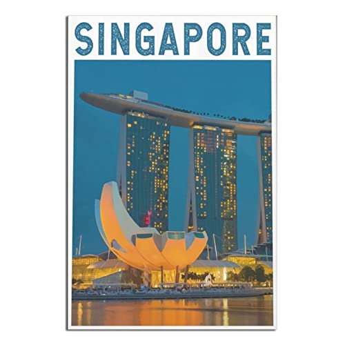 Singapur Vintage Reise Poster Leinwand Wandkunst Poster Dekor Malerei Poster von CRONDUS