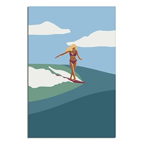 Surf Vintage Poster Leinwand Wandkunst Poster Dekor Malerei Poster von CRONDUS