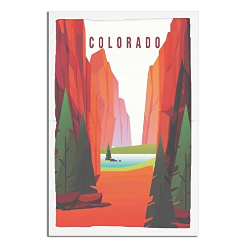 Vintage Reiseposter Colorado Leinwand Wandkunst Poster Dekor Malerei Poster von CRONDUS