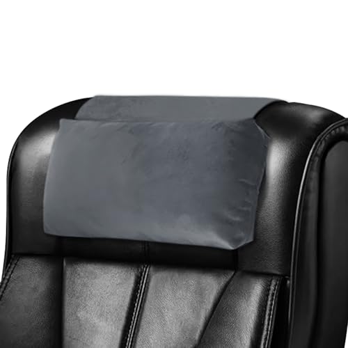 Kopfkissen für Liegestuhl, Sofas, Rutschfestes Verstellbares Nackenstütz-Befestigungskissen für Bürostuhl, Rückenstütze Kopfstütze Kissen für Couch (Grau) von CSBXC