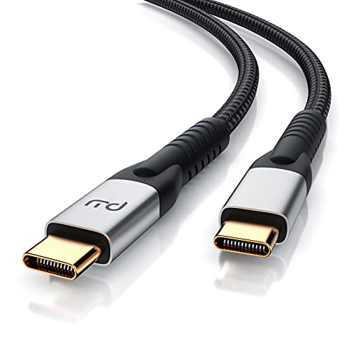 CSL - 1m USB C Kabel Gen 2 - Typ C 3.2 zu Typ C 3.2 Full-Featured - 100 Watt PD-Ladekabel (Power Delivery) - USB 3.2 GEN 2 - E-Marker-Chip - Datenübertragungsrate von bis zu 10 Gbit s von CSL-Computer