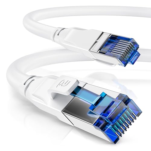 CSL - 2m CAT 8.1 Netzwerkkabel 40 Gbits - LAN Kabel Patchkabel Datenkabel - CAT 8 High Speed Gigabit Ethernet Cable - 40000 Mbits Glasfaser Geschwindigkeit - S/FTP PIMF Schirmung RJ45 Stecker von CSL-Computer