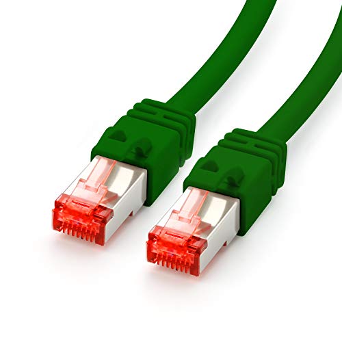 CSL-Computer CAT.7 Ethernet Patchkabel (RJ45) | 15m | grün | LAN-Kabel | Netzwerkkabel | S/FTP | bis zu 10 Gbit/s von CSL-Computer