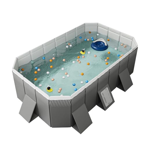 Schwimmbad, PVC, nicht aufblasbar, zusammenklappbar, einfacher Aufbau, verdicktes Familien-Badespielzeug, Außenpools, Pool,1.6m von CXY-DPF