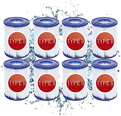 CXYXHW Filterpatronen für Pool Typ II Pool,Geeignet für Bestway 58094 Filterkartusche für aufblasbarer Pool,für Ersatz Aufblasbarer Poolreinigungsfilter für Schwimmbecken (8) von CXYXHW