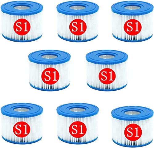 CXYXHW Typ S1 Pool Ersatzfilter,Kartuschen für Spa Filter,Schwimmbadfilter Typ S1 Filter Filterkartuschen 29001E für Whirlpool-Filter (8 Stück) von CXYXHW