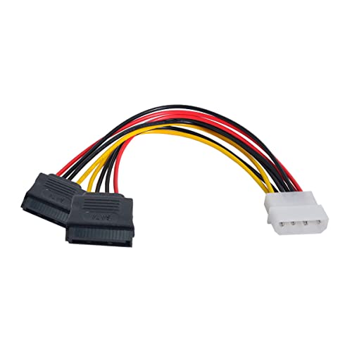 CY 15Pin Stromkabel IDE 4pin Disk Power Stecker zu Dual SATA weiblichen Splitter Y 1 zu 2 Verlängerungskabel 12V+5V von CY