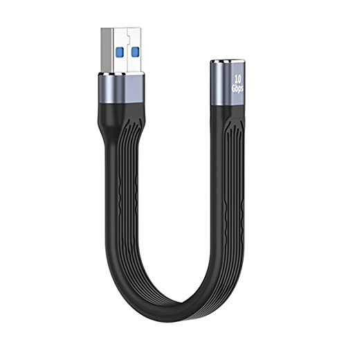 YC° CY USB-Datenkabel (10 Gbit/s, USB 3.1, Typ CF auf USB 3.0, Typ A, flach, flach, flach, FPC, 13 cm) für Laptop, Handy von CY