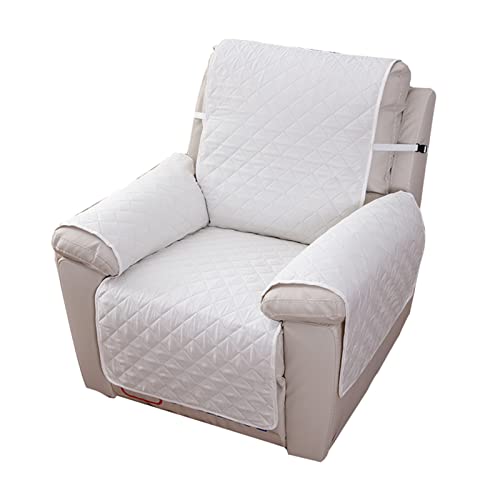 CZADMXP Sesselschoner Sesselauflage Relax Mit Armlehnen, Gepolsterter Sofaüberwurf Sofaschutz Möbelschutz Für Fernsehsessel Relaxsessel Liegesessel (Beige,55x200cm) von CZADMXP