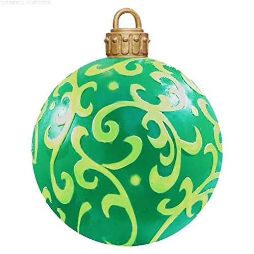 Weihnachtsdekorationen Weihnachten Aufblasbar Ball,60cm PVC Riesen Aufblasbarer Weihnachtsball,Christbaumkugel Weihnachtskugeln Christbaumschmuck für Weihnachtsdekoration im Freien von CaCaCook