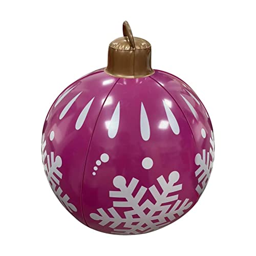 Weihnachtsdekorationen Weihnachten Aufblasbar Ball,60cm PVC Riesen Aufblasbarer Weihnachtsball,Christbaumkugel Weihnachtskugeln Christbaumschmuck für Weihnachtsdekoration im Freien von CaCaCook