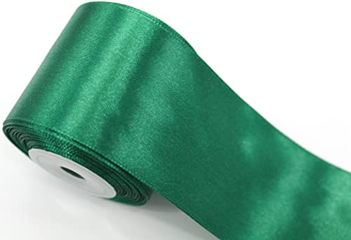 CaPiSo 10m Premium-Satinband 50mm Schleifenband Geschenkband Dekoband Dekorationsband Weihnachten Hochzeit (Grün) von CaPiSo