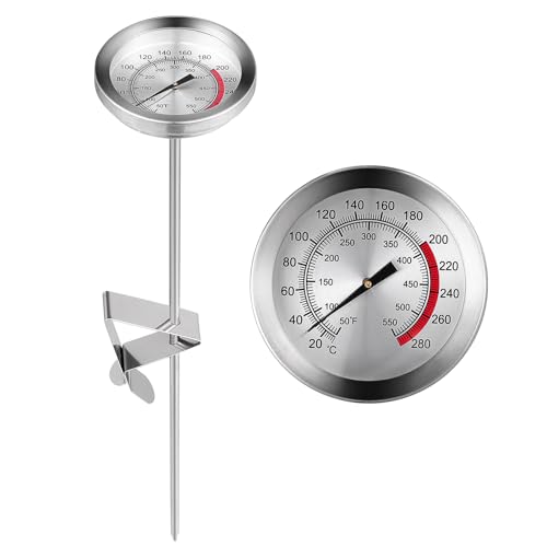 Analog Thermometer Lang Fleischthermometer: Bratenthermometer Mit Sofort Ablesbarem Frittierthermometer Kochthermometer Küchenthermometer Für Putengrill Grill Backen 23cm von Cabilock