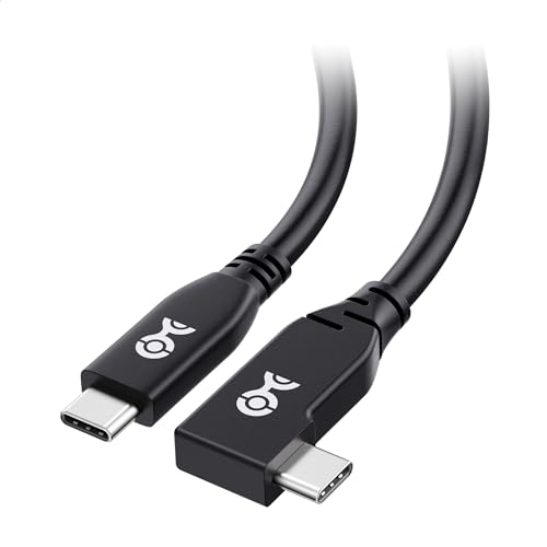 Cable Matters 40Gbps Rechtwinkliges USB 4 Kabel 1m, Unterstützt 8K@60Hz Video, 240W Laden, USB4 Kabel Rechtwinklig/USB C Display Kabel, Kompatibel mit Thunderbolt 4, MacBook, XPS, Surface Pro von Cable Matters