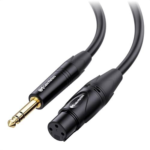 Cable Matters XLR auf klinke 6,35 mm Kabel 1,8m Stecker zu Buchse (Klinke auf XLR Kabel, XLR zu TRS Kabel, XLR zu 1/4 Kabel) - 1,8m von Cable Matters