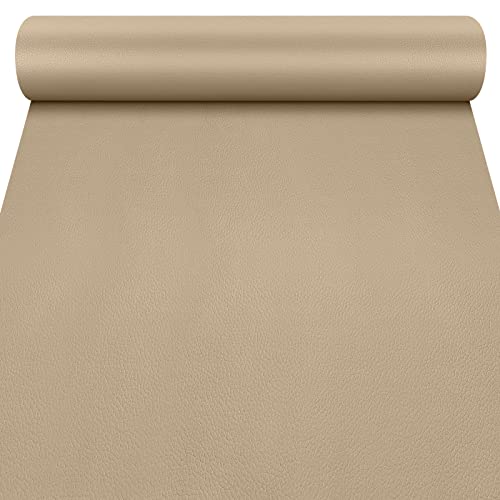 Leder Reparatur Patch Set, Kunstleder Selbstklebend 40x300cm (2 Rollen) Leder Patch Kit Lederflicken, Lederoptik Folie Möbelfolie Tapeten Lederreparatur Polster für Ledertasche Autositz Sofa Beige von Cahomo