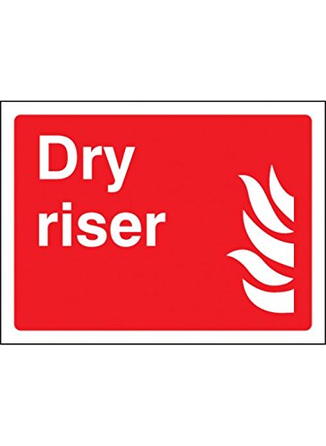 Caledonia Signs 21103E Dry Riser Schild, selbstklebend, Vinyl, 200 mm x 150 mm von Caledonia Signs