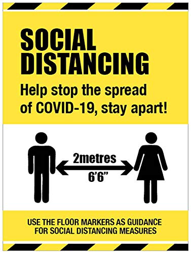Social Distancing Schild - If you can't stay at home stay apart von Caledonia Signs