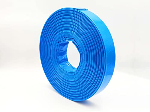 Flachschlauch Ø 100 mm | 4 Zoll 40 Meter | 4 bar Betriebsdruck | 12 bar Berstdruck | Betonschlauch | PVC Flachschlauch blau von Caleido-Concept Ideen für Dein Leben