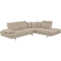 CALIA ITALIA Ecksofa "Toby Wing, L-Form", Sitztiefenverstell.,wahlw. mit Kissen-Set, Füße chrom glänzend von Calia Italia