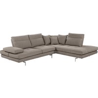 CALIA ITALIA Ecksofa "Toby Wing, L-Form", Sitztiefenverstell.,wahlw. mit Kissen-Set, Füße chrom glänzend von Calia Italia