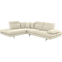 CALIA ITALIA Ecksofa "Toby Wing, L-Form", Sitztiefenverstell.,wahlw. mit Kissen-Set, Füße chrom glänzend von Calia Italia