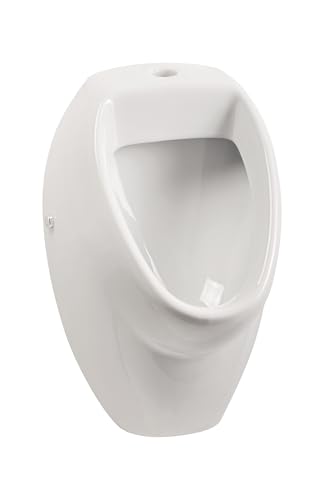 Calmwaters® - Universal - Urinal mit Zulauf von oben in Weiß für Druckspüler und Absaugesiphon geeignet - 46AB3497 von Calmwaters