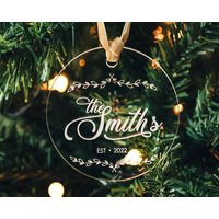 Personalisiertes Neues Zuhause Geschenk Benutzerdefinierte Acryl Ornament | Weihnachten Wohnkultur Weihnachtsgeschenke Für Paar Brautpaar von CamelliaAndLove