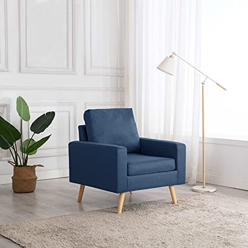 Camerina Sessel Blau Stoff Stuhl Sessel KüChensessel Sofa Stuhl Polster FüR Armlehne von Camerina