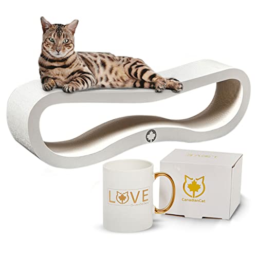 CanadianCat Company | White Edition - Set | Kratzbrett Orbit 2.0 + Limitierte Tasse Love von CanadianCat Company