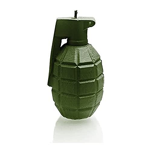 Candellana Handmade Grenade Kerze Geschenk- Lustig - Dekorative Kerze - Home Décor - Geschenke für Freunde - Baumwolle Docht - Brenndauer 25h - Dark Green Kerze von Candellana