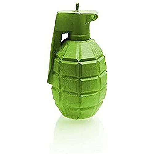 Candellana Handmade Grenade Kerze Geschenk- Lustig - Dekorative Kerze - Home Décor - Geschenke für Freunde - Baumwolle Docht - Brenndauer 12h - Lime Kerze von Candellana